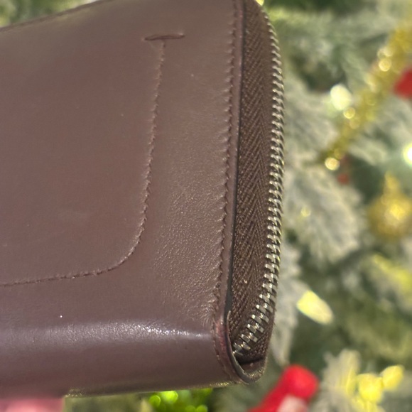 Fendi Brown & Pink Leather Long Zippy Wallet W/ Pouch - Picture 5 of 11